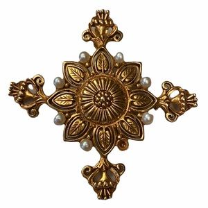 SMITHSONIAN Institute SI Gold tone brooch or pendant $ FINAL PRICE $